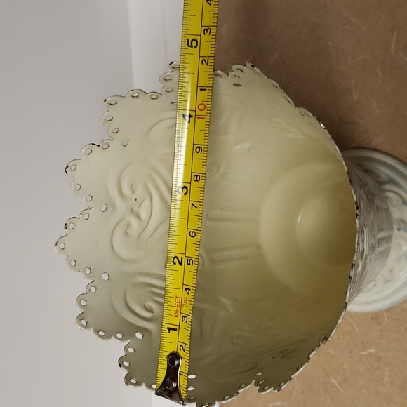 Ivory Painted Metal Vase - Picture 5 of 5